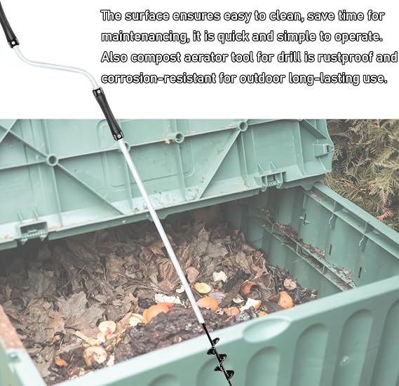 Compost Aerator Tools, 110CM Length Compost Turner