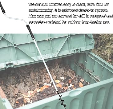 Compost Aerator Tools, 110CM Length Compost Turner