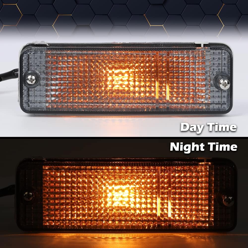 PIT66 Turn Signal Light Compatible with Toyota Pickup 1984 1985 1986 1987 1988 Left Driver And Right Passenger Side Smoked Lens