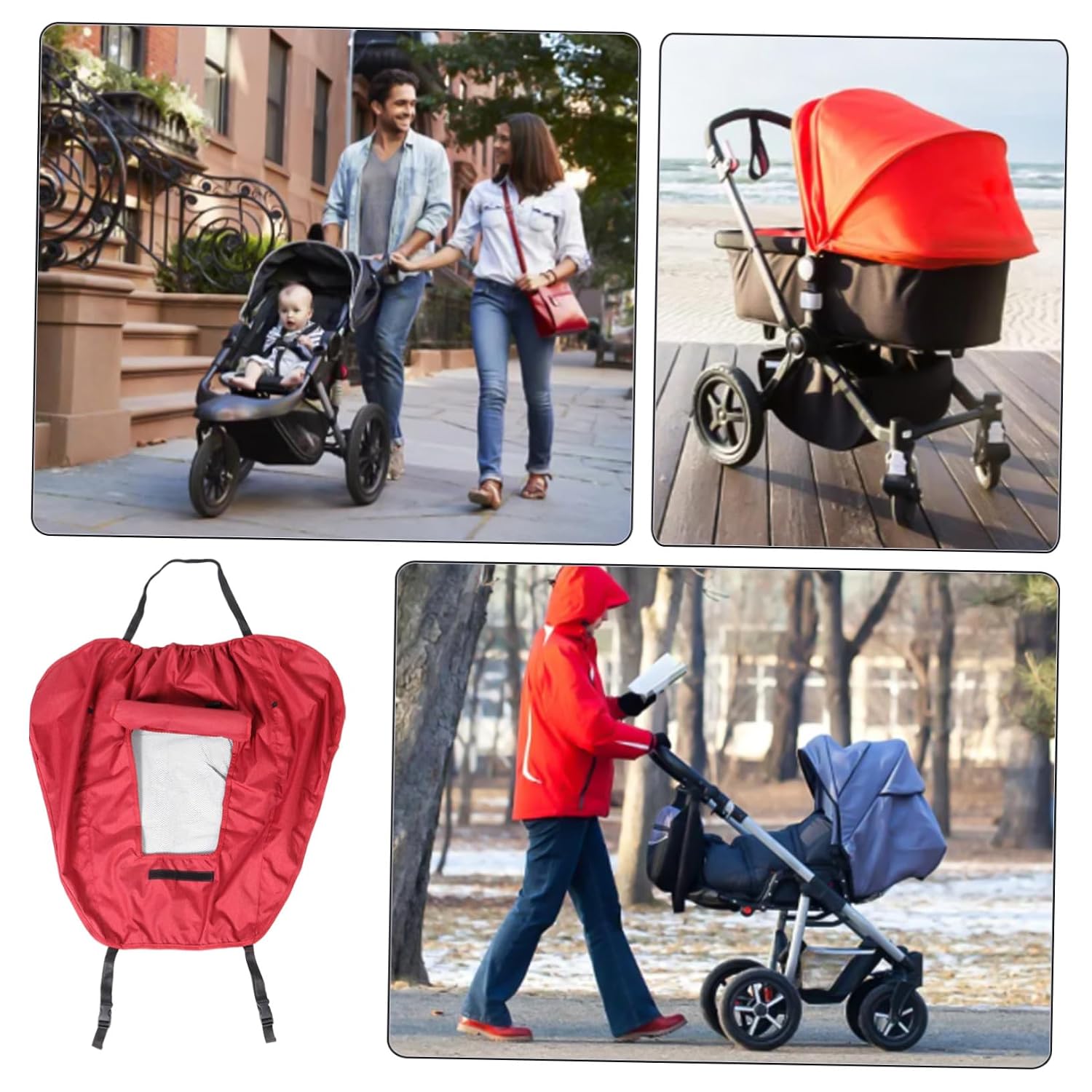 Stroller Sunshade Canopy with Breathable UV Protection for Prams and Rain Cover Easy Installation Sun Block for Stroller Outdoor Use