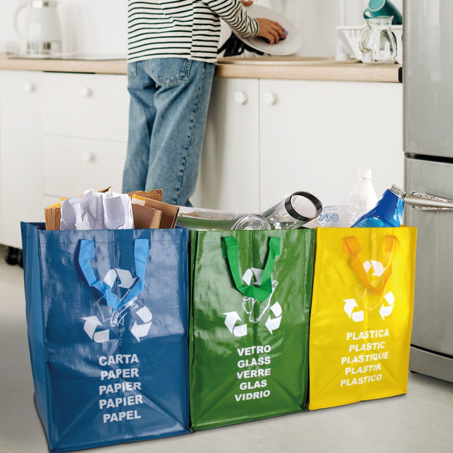 Linxor ⓒ Lot de 3 Sacs de Déchets 160L au Choix en PP 150g/m²