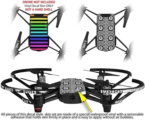 Miniatura 2 de Skin Wrap 2Pack para DJI Ryze Tello Drone rayas arco iris Drone No Incluidas