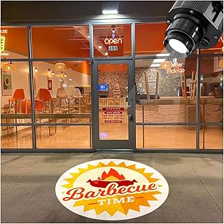 Logo GOBO Projector for Business Outdoor Lights Custom Logo Waterproof Ip67 Led Lens Indoor for Bar Company Store Wedding Event Stage Advertising Restaurant 60W