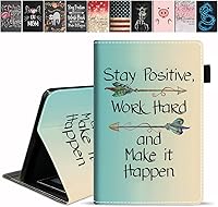 Vista 8 de Funda para tablet Kindle Fire 7 (7 pulgadas, 12ª generación, versión 2022), funda delgada de piel sintética con ranura para tarjetas y soporte