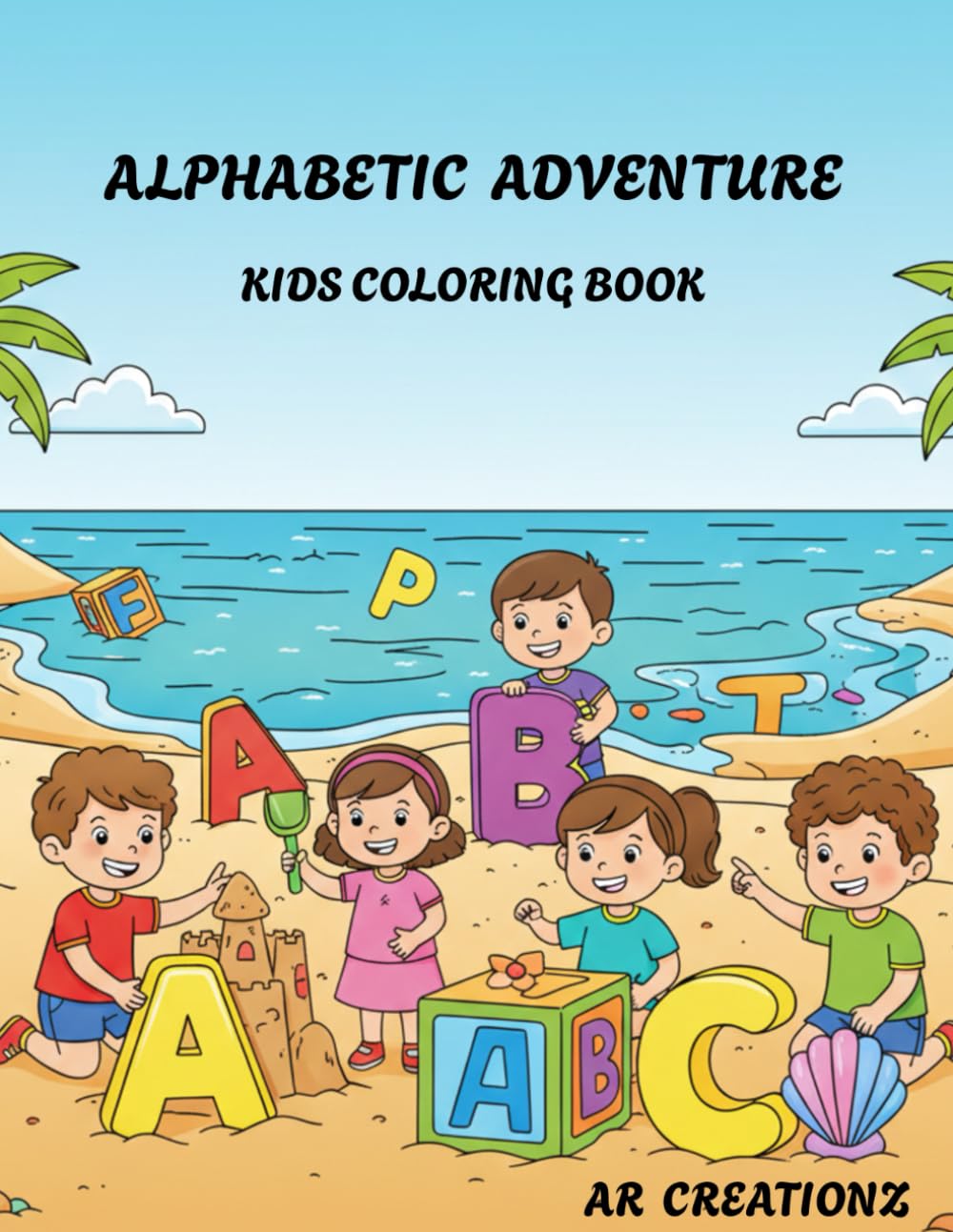Alphabetic Adventure: Kids coloring book