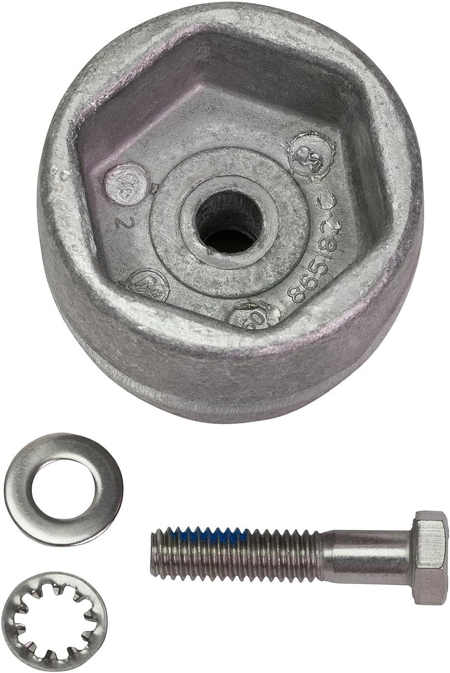 Quicksilver 865182Q01 Aluminum Anode Kit, Prop Nut on Bravo III Drives