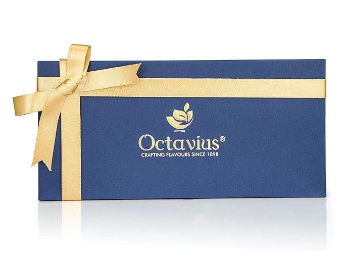 Octavius Tea Time Treasure | Pure Teas | 4 Assorted Exotic Loose Leaf Black & Green Teas | Packed in Charming Cork-Lid Glass Vials | Premium Gift Hamper | Tea Gift Set For Tea Lovers |
