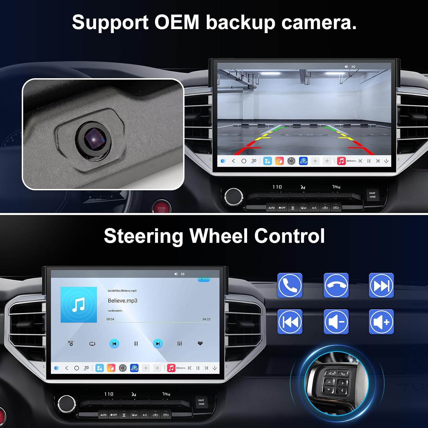 4G Network Radio for Toyota Tundra 2022-2026 Model,14inch QLED Touch Screen 8core Stereo Upgrade, Wireless carplay & Android Auto