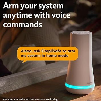 SimpliSafe Home Security System | 8 Piece Home Alarm System with Entry & Motion Sensors, Bellbox & HD Indoor Security Camera - Optional Professional Monitoring - Compatible with Alexa