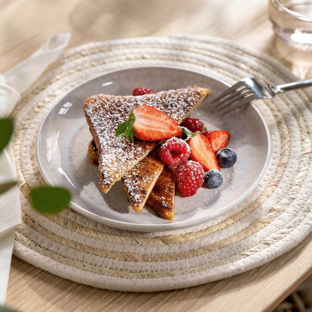 like. by Villeroy & Boch Perlemor Sand Bread/Breakfast Plate, Premium Porcelain, Made in Germany, Perfect for Bread, Snacks or Dessert, Dishwasher and Microwave Safe, 8 x 8 x 1 in, Beige