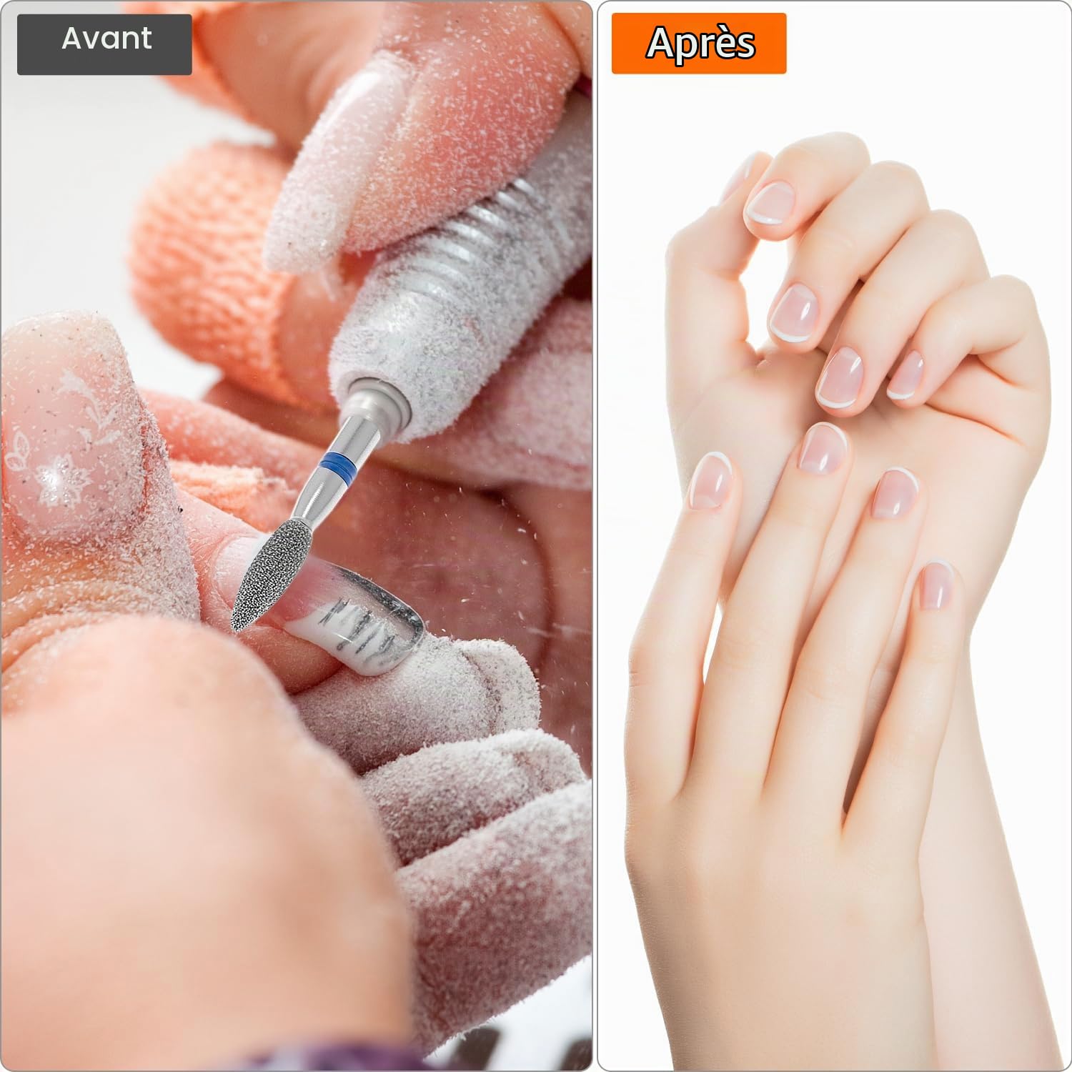 QWORK® 30 Pièces forets à ongles, embout ponceuse ongles, pour ongles en acrylique, en gel et soin des cuticules