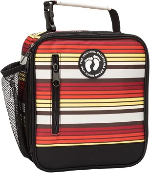 HANG TEN Basic Insulated Lunch Bag for Work, Thermal Reusable Office Lunch Box for Men, Women Lava Stripes