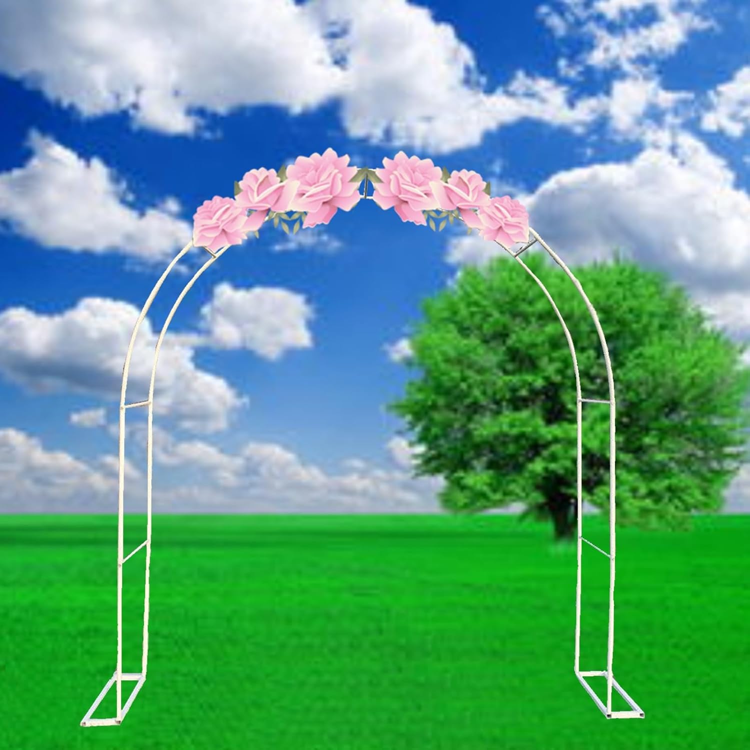 Wrought Iron Garden Arch, Garden Archway Metal, Outdoor Garden Arches, Pergola Arbor Trellis, Garden Arbor Support for Climbing Plants and Vines, Wedding Decorative Rose Arch (Color : Black, Size :