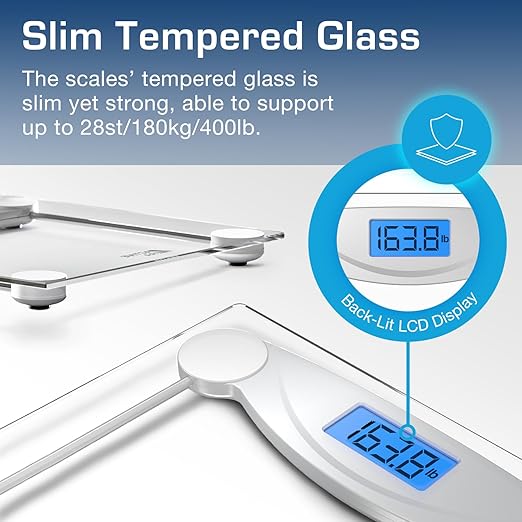 Báscula Corporal Digital Active Era de Vidrio Templado 180 kg miniatura 6
