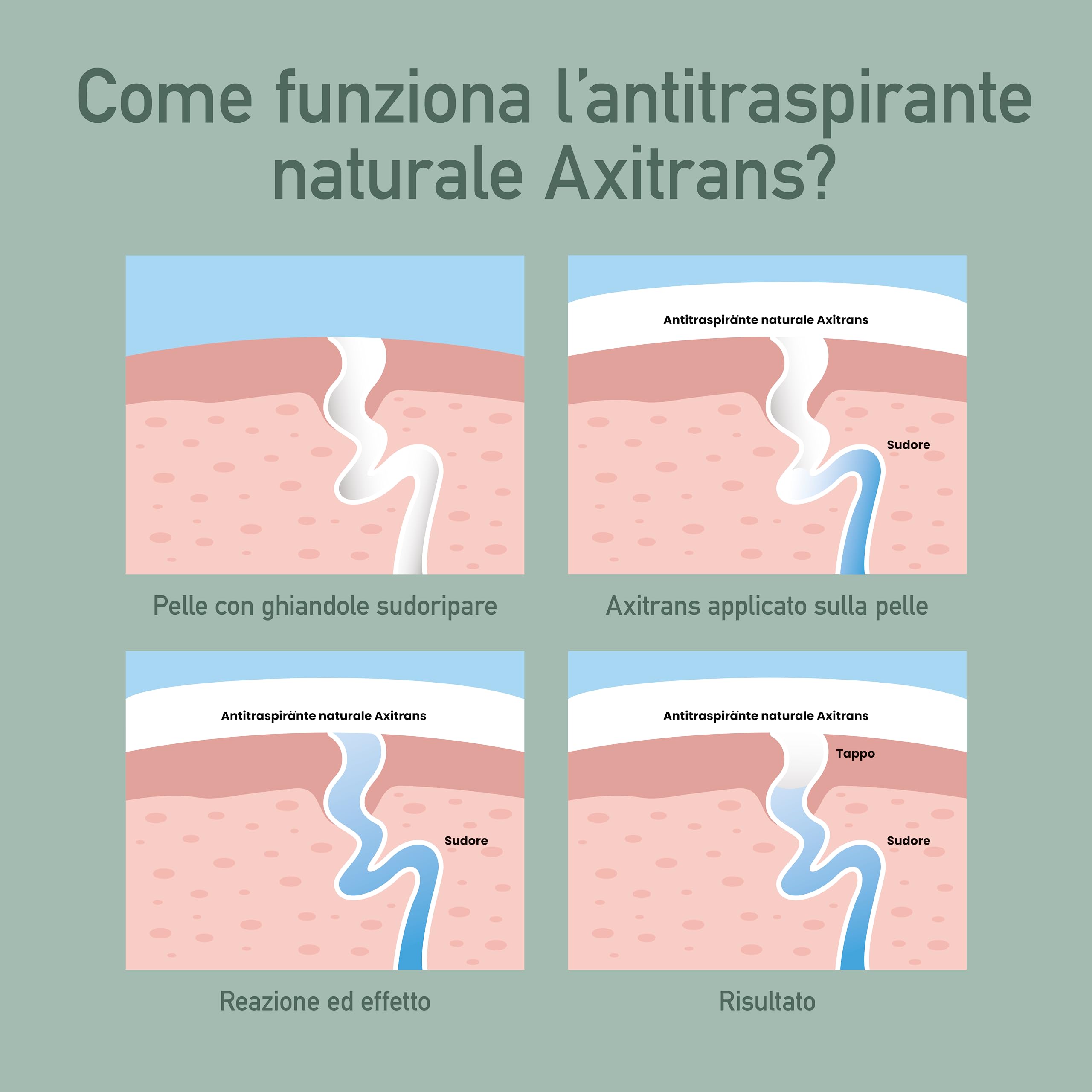 Deodorante Antitraspirante Naturale 50ml – Deodorante Roll On Antitraspirante Ascelle. Fino a 7 giorni di Protezione contro il Sudore - Vegano, Senza Alluminio e No Alcol - Elimina gli Odori