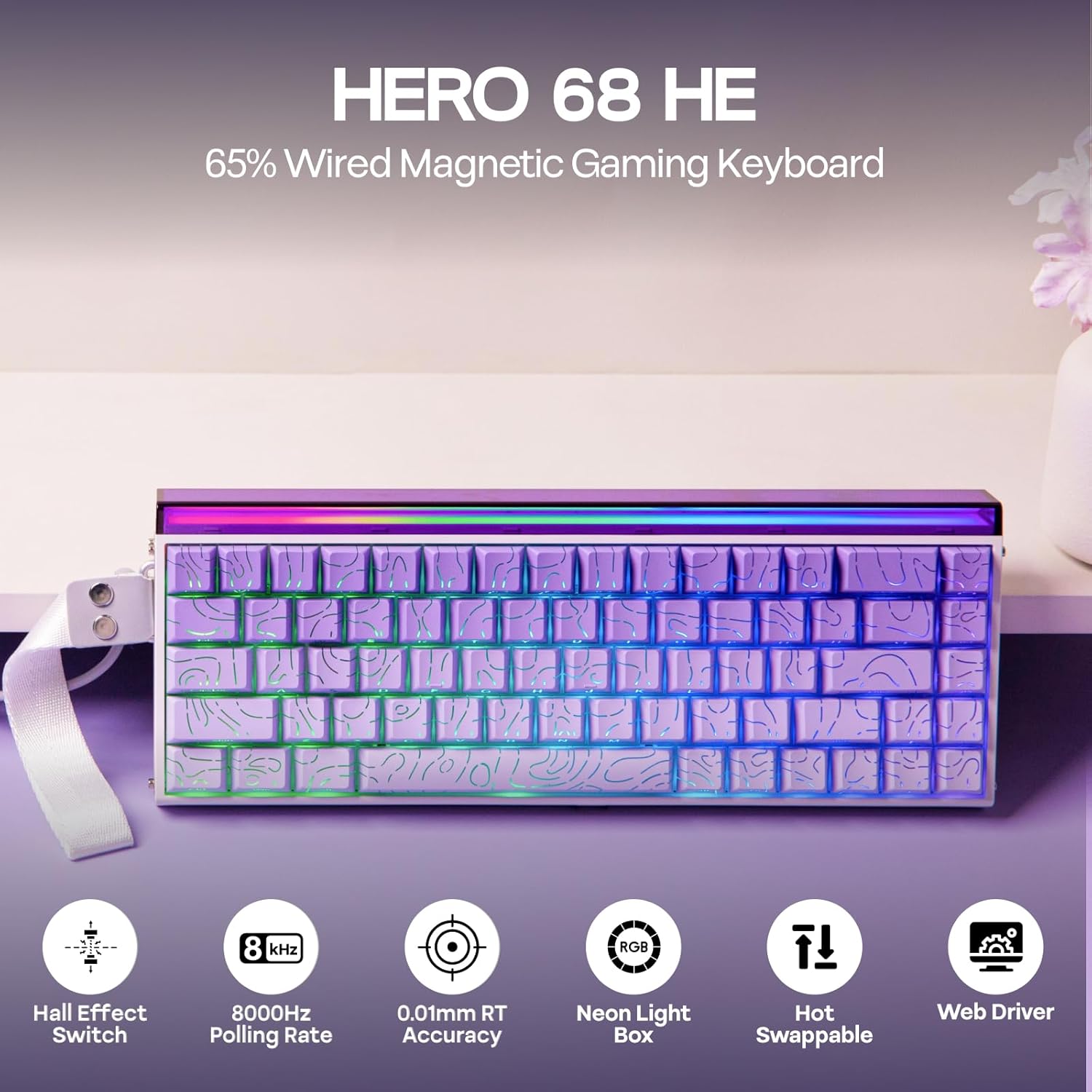 EPOMAKER Aula Hero 68 HE keyboard highlighting key features