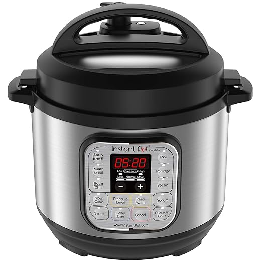 Instant Pot Duo Mini 3 Qt 7-in-1 Multi- Use Programmable Pressure Cooker, Slow Cooker, Rice Cooker, Steamer, Saute, Yogurt Maker and Warmer (Renewed)