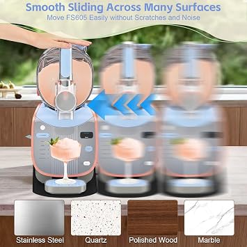 Ninja Slushie Max FS605シリーズ用スライドマット、滑り止めベース付きの滑らかなグライド、吊り下げストラップ付き、掃除が簡単、キッチンカウンターを保護、忍者スラッシュマシンアクセサリー用の頑丈なマット