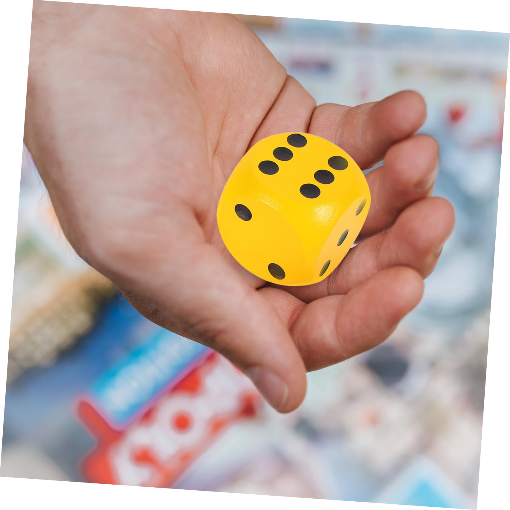 BESPORTBLE Dés de Jeu en Bois 3 Pièces Jaunes, Standard pour Jeux de Table
