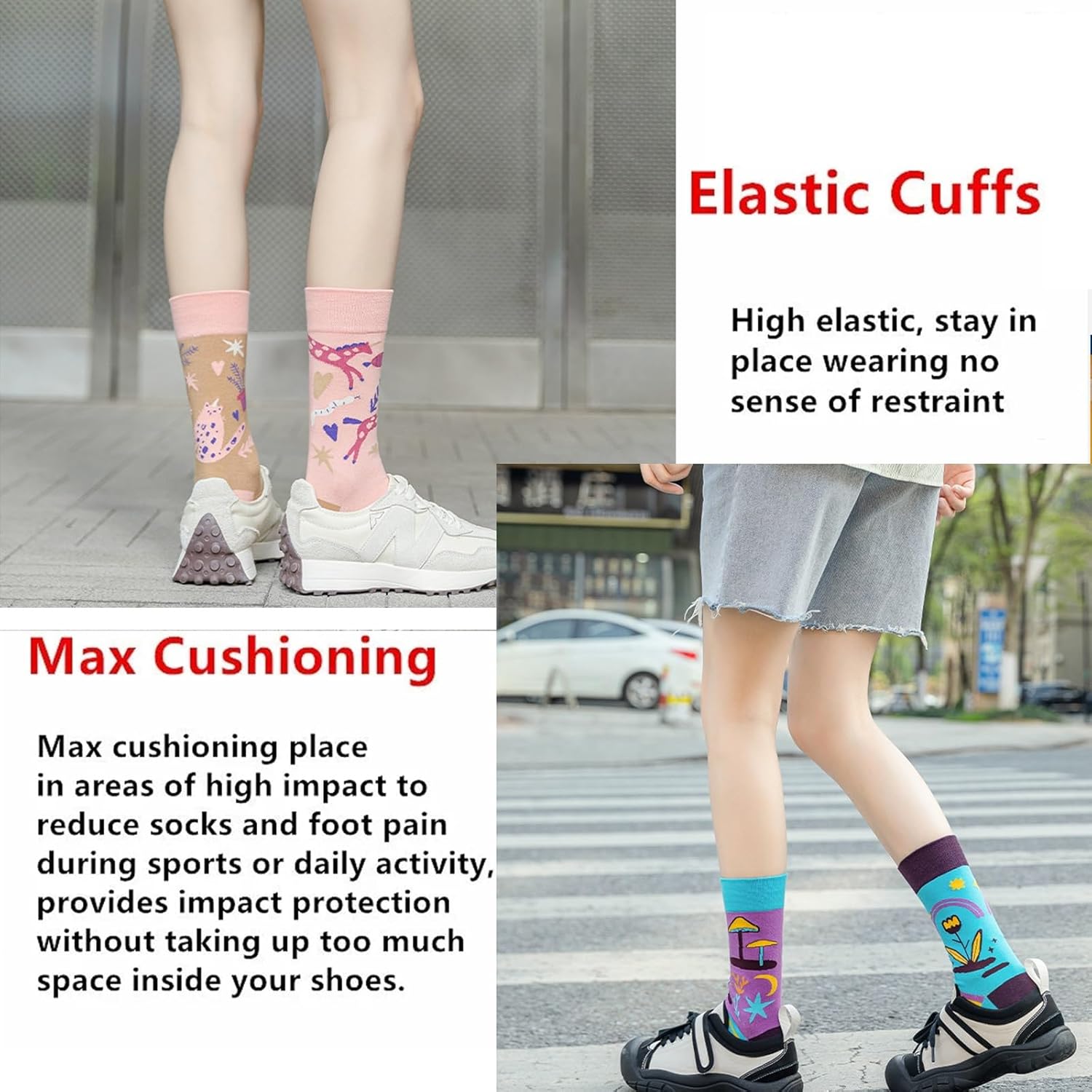 Repaly Womens Aesthetic Socks, Cute Cozy Crew Socks, Casual Athletic Hiking Socks(Green,20 pairs)