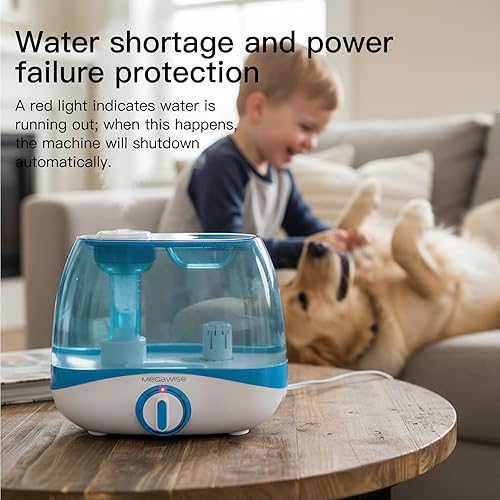 Miniatura 2 de MegaWise Humidificadores para dormitorio y hogar, humidificador de niebla fría de 5.0L para plantas caseras y viveros de bebés, humidificador