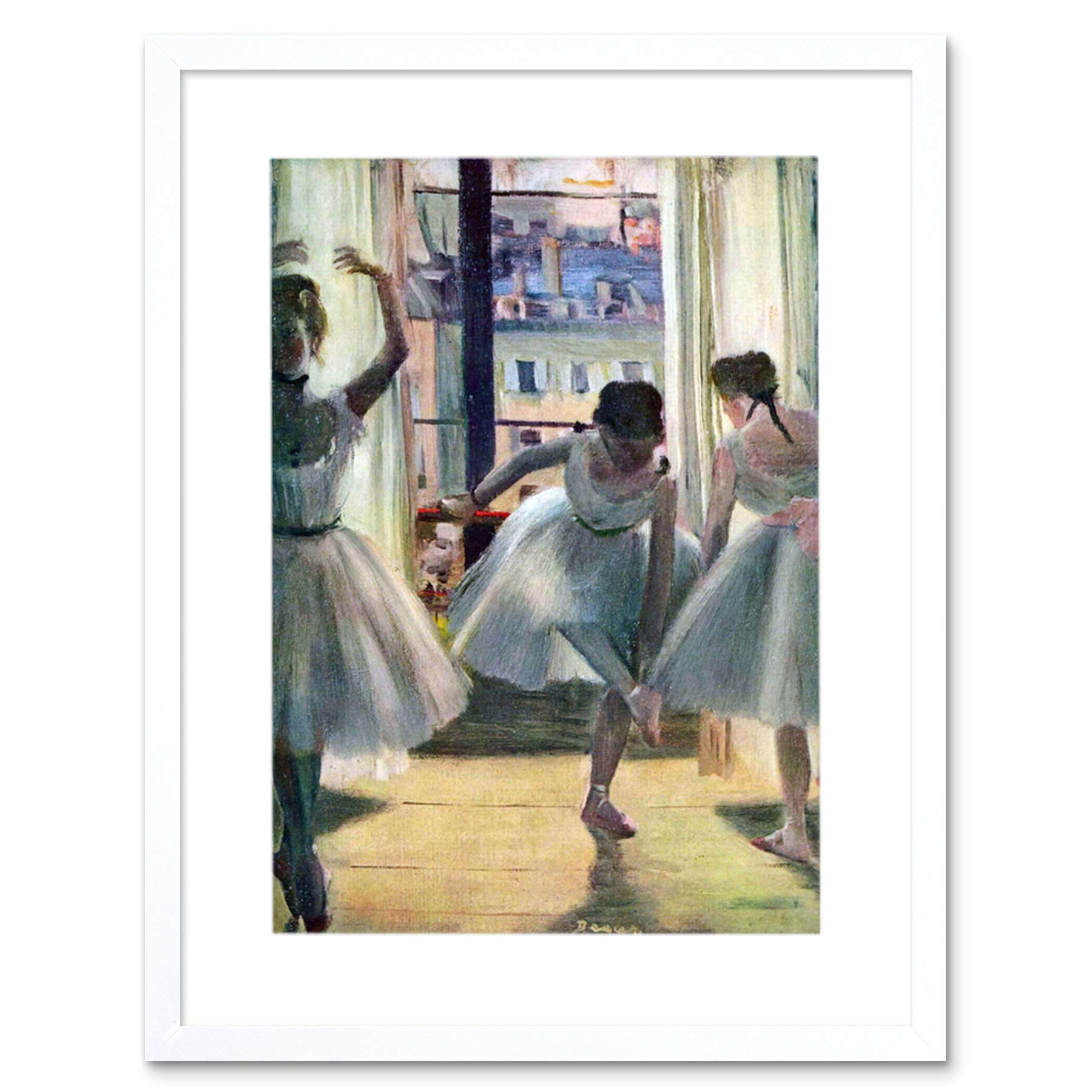 Wee Blue Coo Degas Three Dancers Practice Room Painting Framed Print Picture F12X298