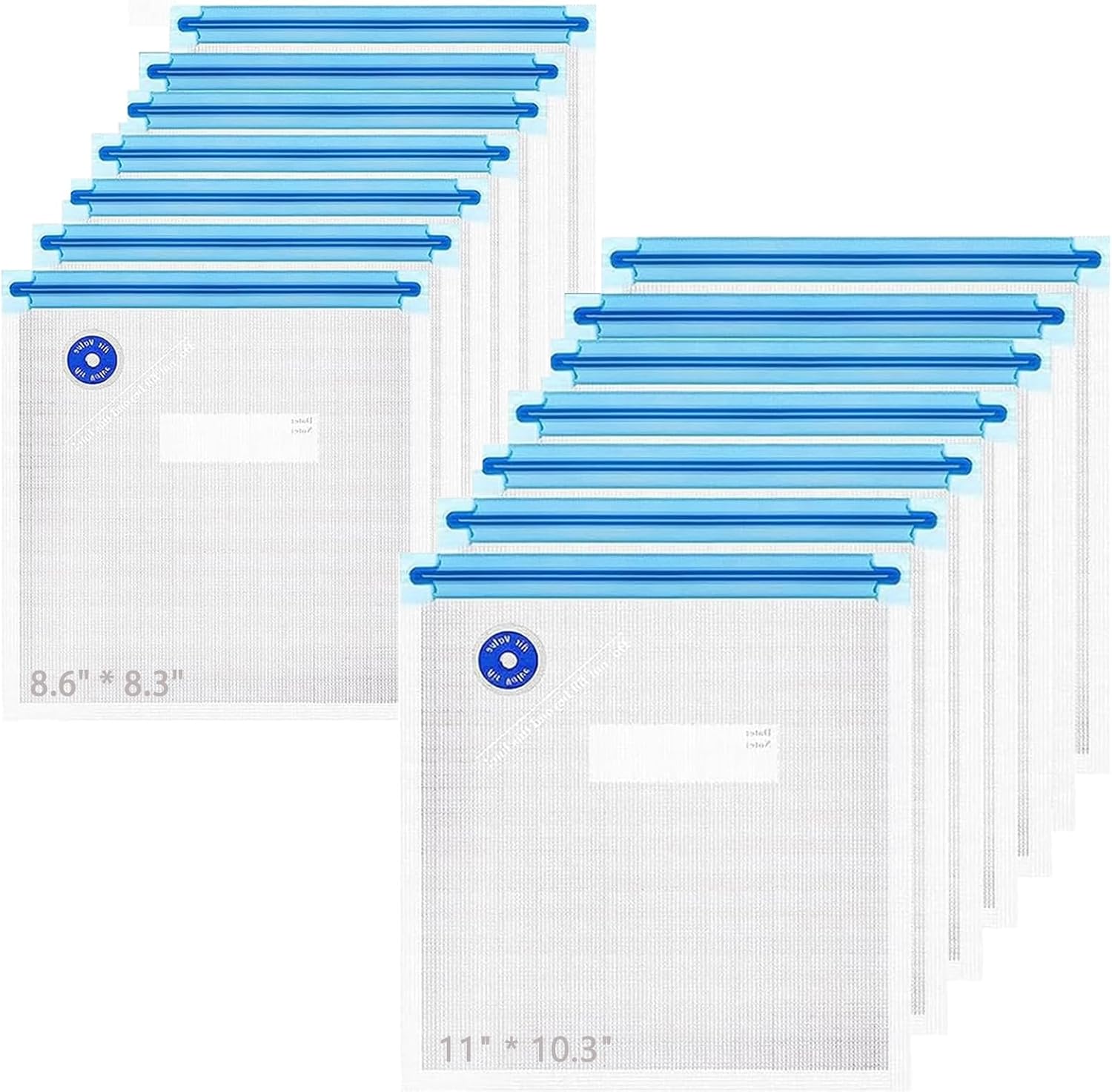 Vacuum Sealer Bags for Food – Matched Food Storage Bags compatible with Our Vacuum Sealer Machine for Food Preservation & Fresh (Two Sizes 14PCS)