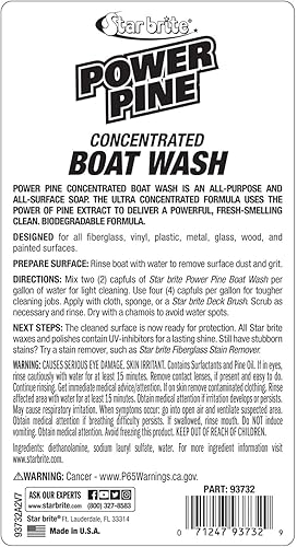 Miniatura 7 de STAR BRITE Power Pine - Super concentrado de lavado de barcos de primera calidad, hace 384 galones, solución de limpieza definitiva para todo uso,