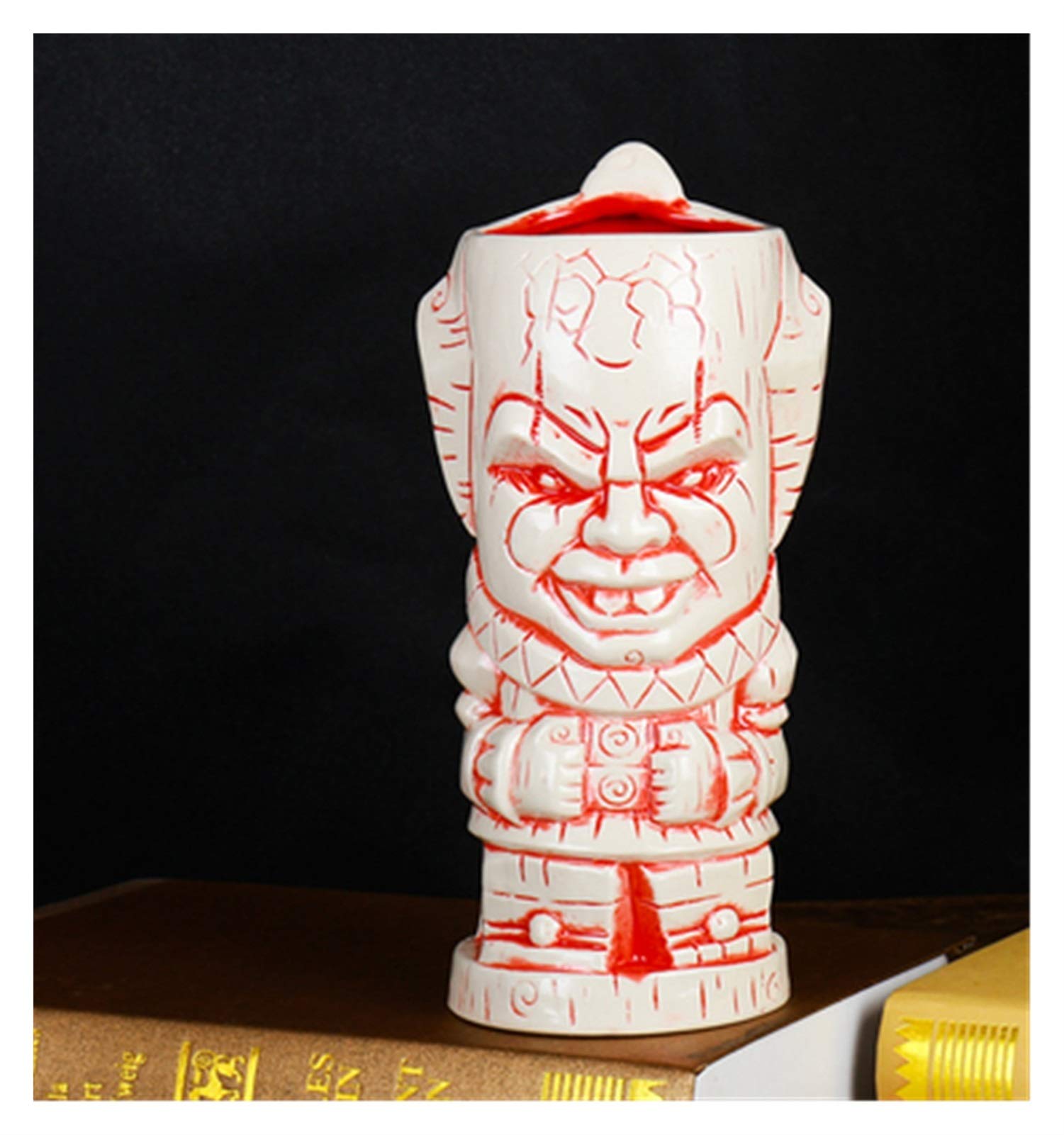DUNSBY Totem cocktail glass Creative Totem Face Bar Glass Wine Cocktail Glasses Whiskey Cup Beer Cup Juice Cup Thicken (Color : T)