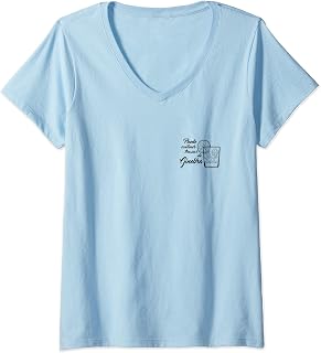 Mujer Gin Drinking Divertidos Regalo Ginebra Tonic Camiseta Cuello V