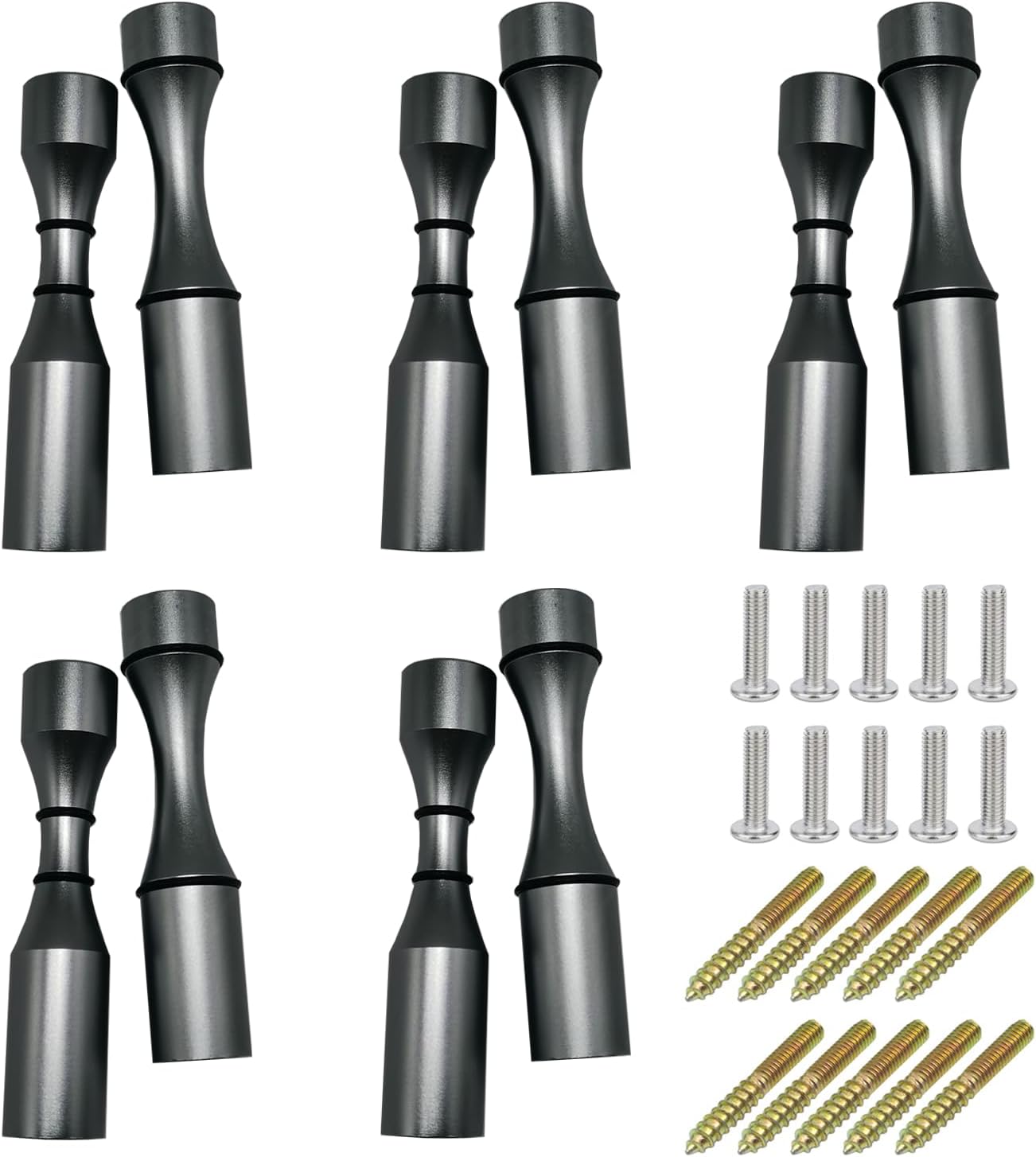 Wine Bottle Wall Pegs 5 Bottle Matte Gray Single Vino Pin for Drywall or Wood Surfaces