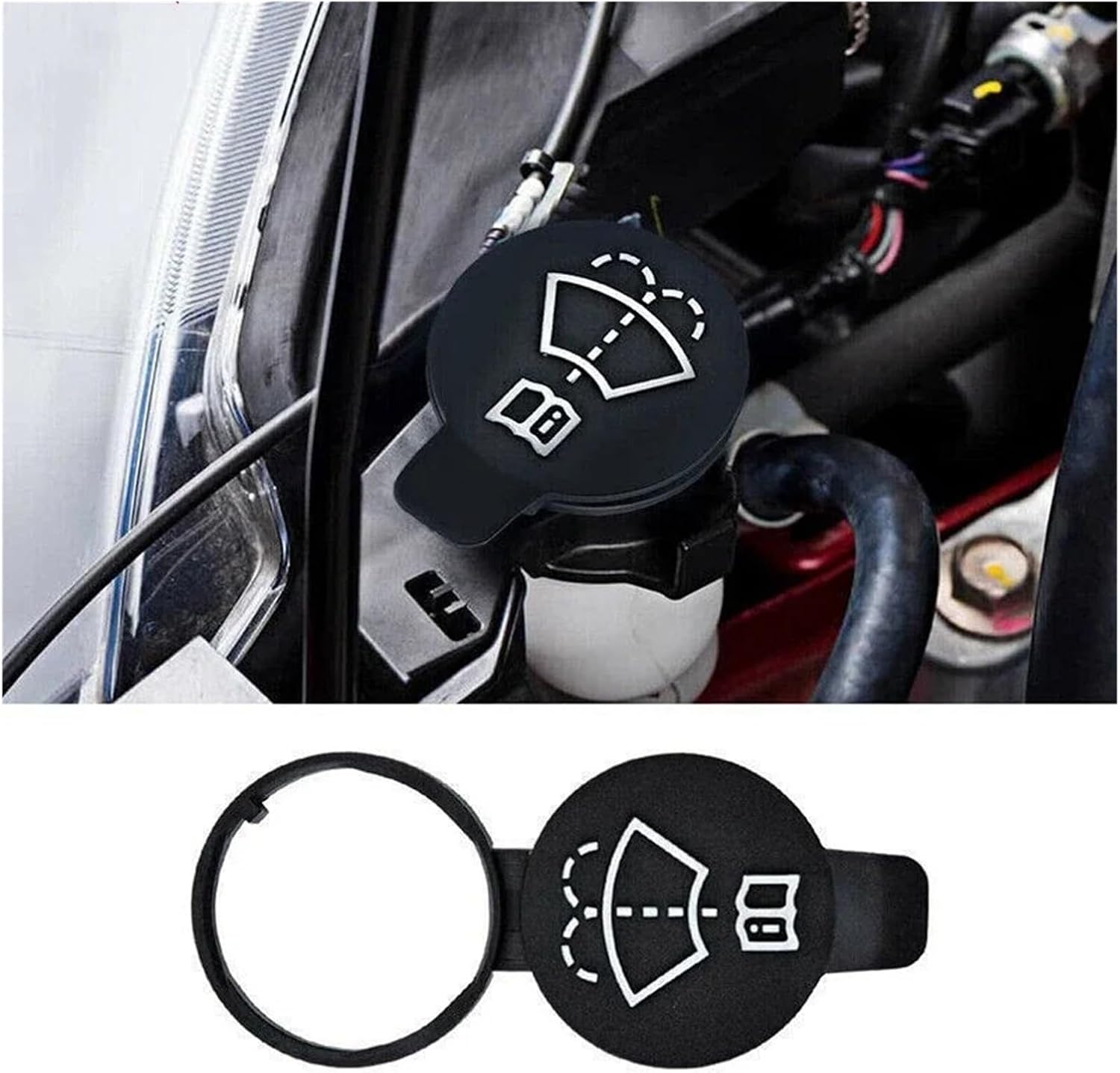 10 Windshield Wiper Washer Fluid Reservoir Bottle Cap Cover 13227300 Chevy Fit For Buick Fit For Cadillac Camar(4PCS)