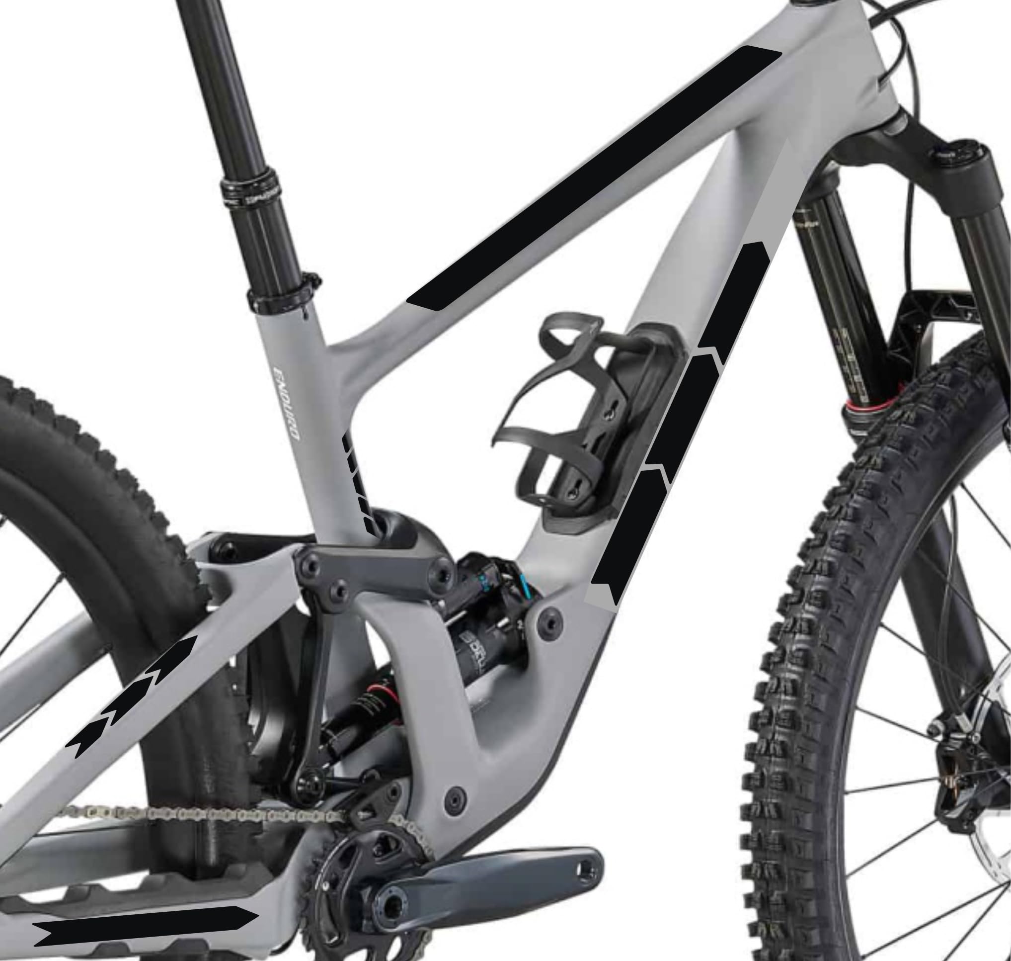 Set 10 Adesivi Stickers Decal Telaio Bici Bicicletta Kit adesivi telaio MTB BDC Universale Protezione COD. B0188 (NERO LUCIDO)