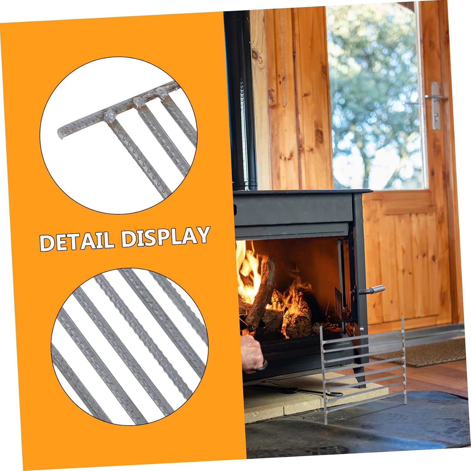 Fire Pit Grates Fireplace Grill Grate Fire Mesh Heavy Duty Cooking for Pit Outdoor Accessory