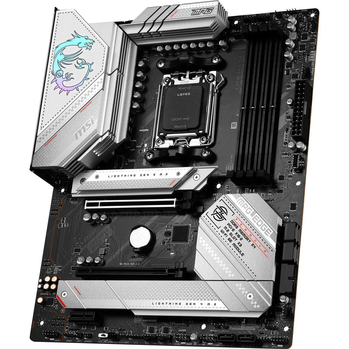 MSI Placa mãe para jogos MPG B650 Edge WiFi (processadores AMD