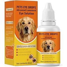 Pet Cataract Eye Drops for Eye Clarity 30ml, Dogs & Cats Eye Wash & Tear Stain Cleaner for Cloudy Eyes, Dry Eyes, Itchy Eyes & Irritation, Advanced Eye Lubricating Health Formula for Pets