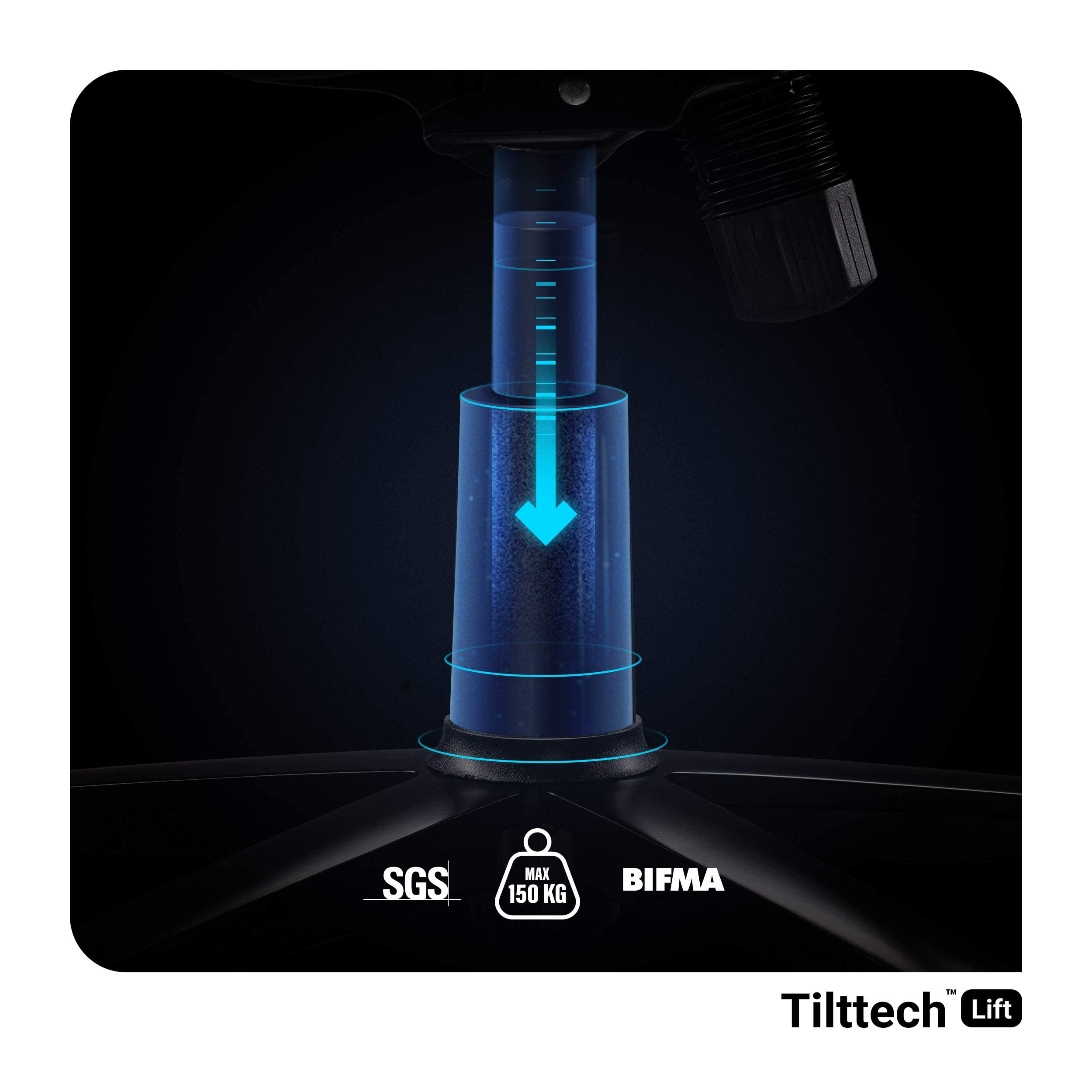 Diablo X-Gamer 2.0 Silla Gaming Gamer de Oficina Tela Diseño Ergonómico Cojín Lumbar Apoyabrazos Cómodos (Negro-Negro)
