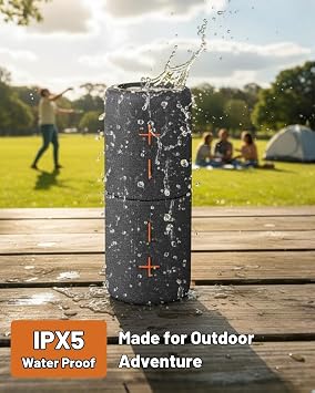 Mobitel Spark Dual Bluetooth Speaker, Portable Wireless Speaker with HD 20W Stereo Sound, 2-in-1 Detachable Design, Bluetooth 5.0, TWS Pairing, IPX5 Waterproof, RGB Light, FM Radio, USB-C/TF/AUX