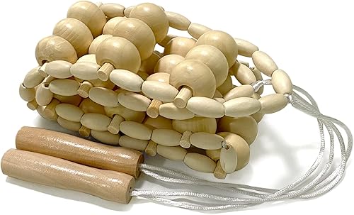 Vista 6 de Cuerda de rodillo de madera 2 en 1 masajeador de espalda y rodillo de mano masajeador palo, relaja la fascia, celulitis, músculo, espalda y abdomen