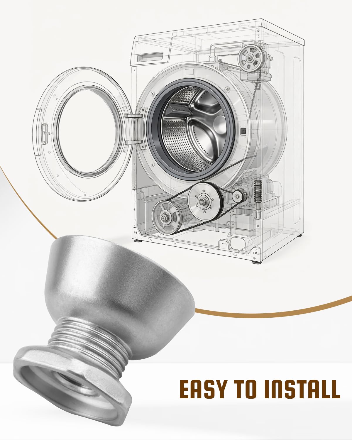 8066184 3394341 - Polea de motor de secadora 29 reemplaza 3401143