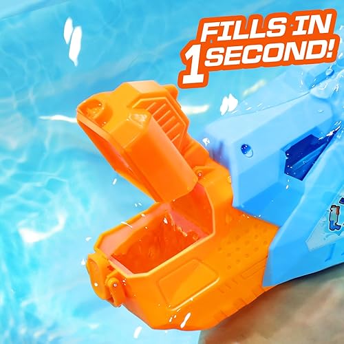 Miniatura 3 de Quanquer Pistolas de agua de 1200 cc para niños y adultos, paquete de 2 súper remojadores de agua con excelente rango, ideas de regalo para verano