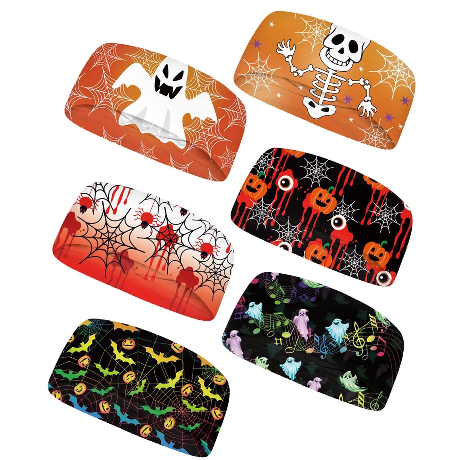 Forchrinse Sunflower with Text Print 6Pieces Sport Sweatband Headband for Soft Elasitc Headband Hair Bands Unisex Outdoor Sport Headbands