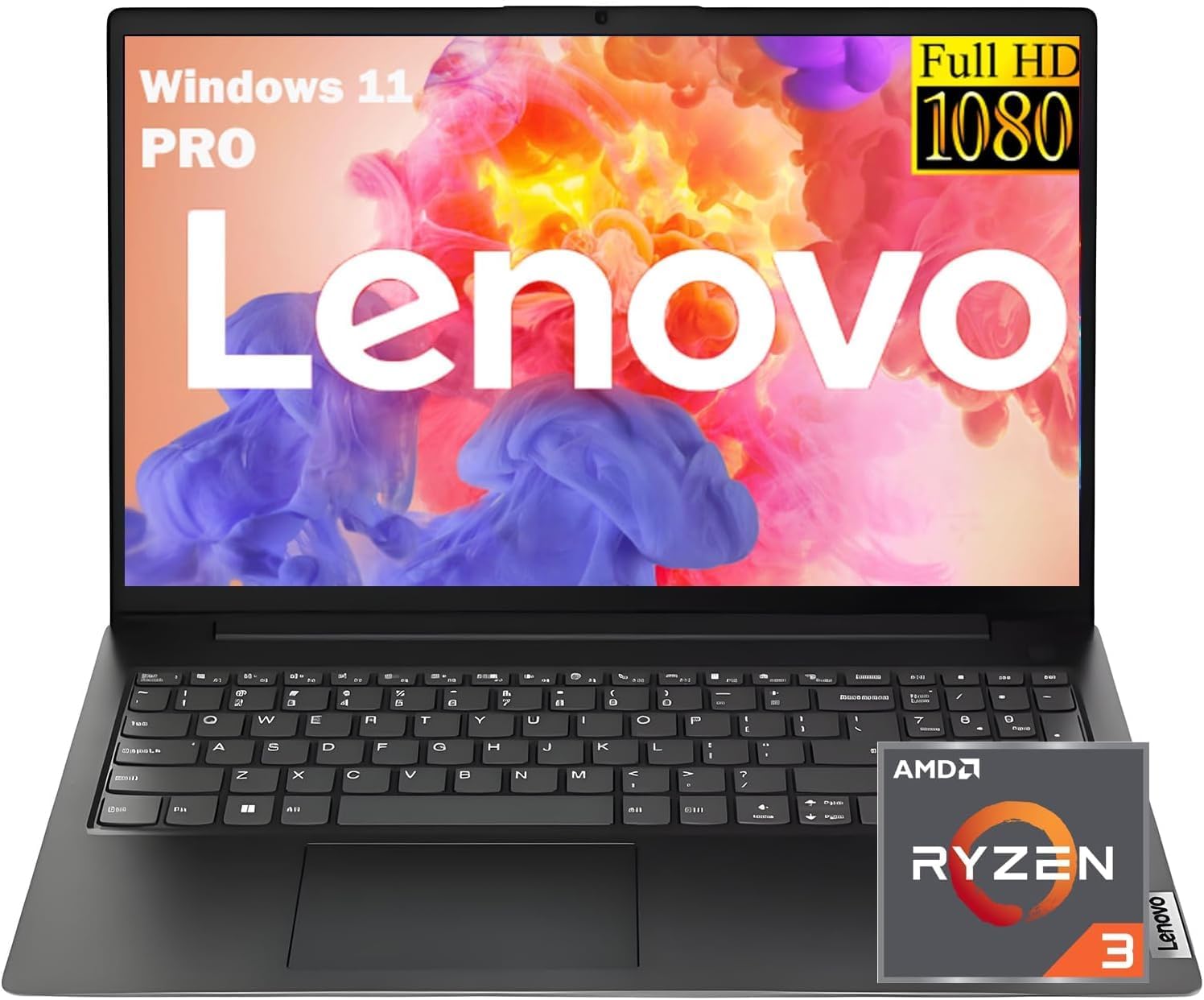 Lenovo V15 Laptop AMD Ryzen 3 7320U, 16GB DDR5 RAM, 256GB SSD, 15.6 FHD, Win 11 Pro, Ethernet - Student Business