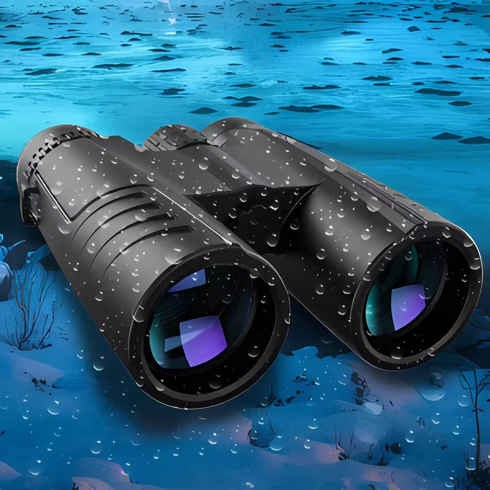 12 x 42 Jumelle,Jumelles Adultes Puissante, Jumelles Professionnelles HD pour Observation des Oiseaux et Etoiles, Voyages, Chasse et Sport de Vue avec Adaptateur pour Téléphone