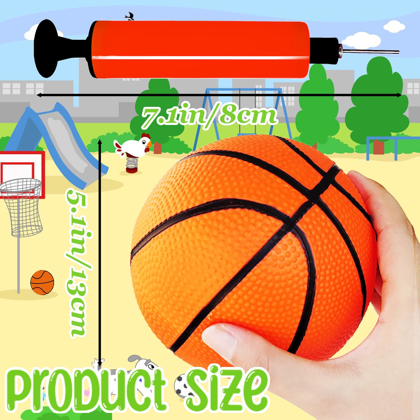 Kinder Mini Basketball - Aufblasbarer Gummi-Ball Für Indoor & Outdoor