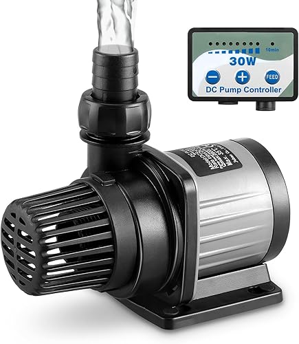 Miniatura 7 de JEREPOND Bomba de CC de acuario nano de 310 GPH con controlador, bomba de retorno DC24V pequeña de 12 W para tanque de peces pequeño, elevación