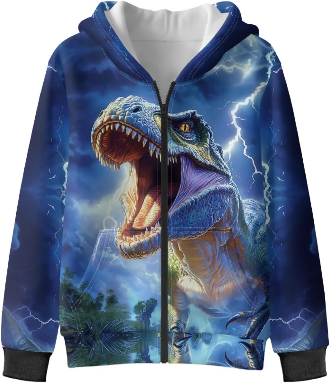 Girls Boys Zip-Up Hoodies Kid's Long Sleeve Fleece Hoodie for 6-16 Years
