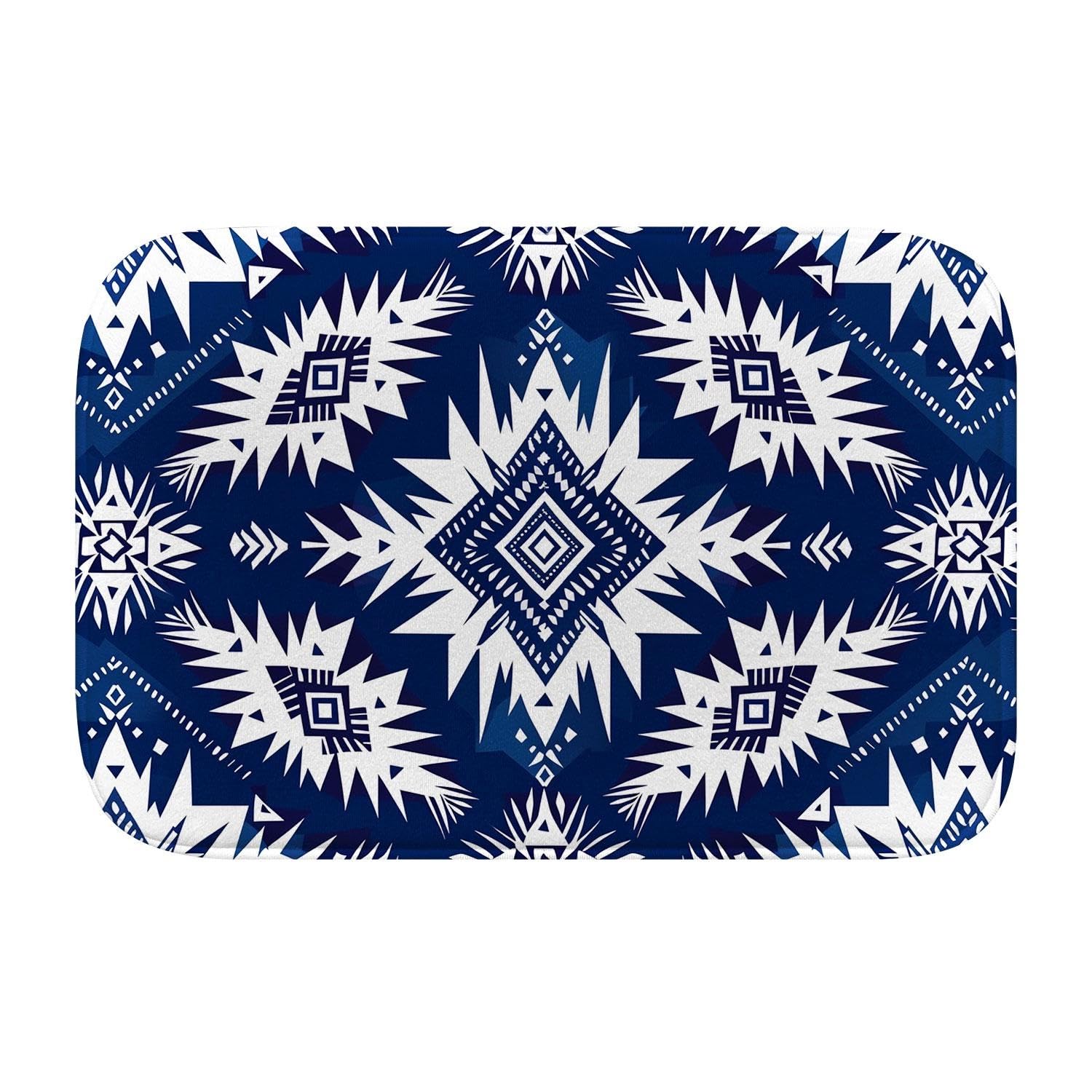 Tapis de bain bohème grand format pour sortie de douche et baignoire