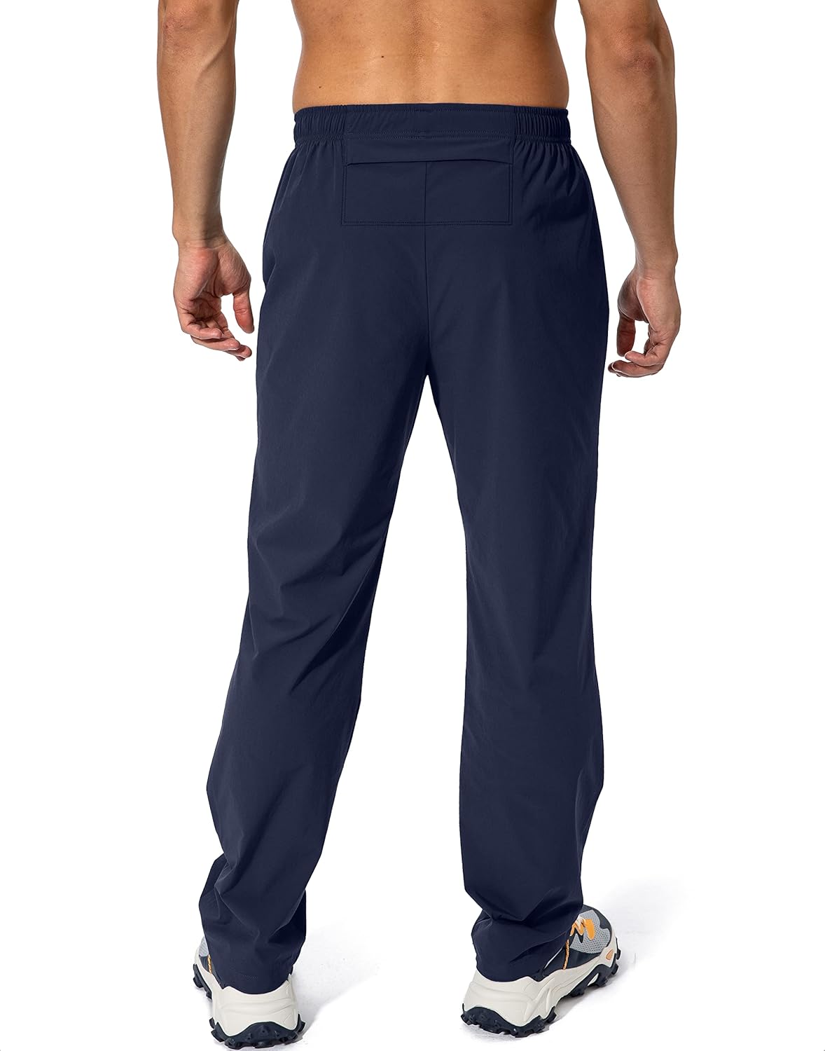 Pudolla Men's Workout Athletic Pants Elastic Waist Jogging Running Pants for Men with Zipper Pockets - Image 4