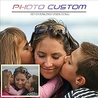 Vista 1 de Kits de pintura de diamantes personalizados para adultos con fotos, personaliza tu propia imagen, bordado de diamantes de imitación 5D personalizado